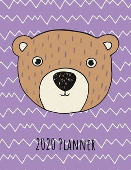 2020 Planner: Weekly Dated With Inspirational Quotes Purple - Brown Bear (Cute & Adorable Calendar Planners for All)