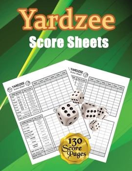 Yardzee Score Sheets: 130 Pads for Scorekeeping - Yardzee Score Cards - Yardzee Score Pads with Size 8.5 x 11 inches