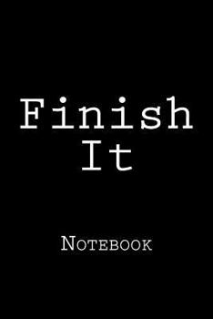 Paperback Finish It: Notebook Book