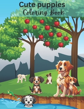 Paperback Cute Puppies Coloring Book