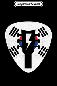 Composition Notebook: Guitar Pick South Korean Flag Guitarist Gift Journal/Notebook Blank Lined Ruled 6x9 100 Pages