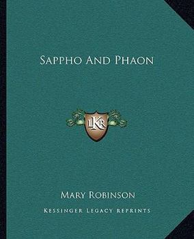 Paperback Sappho And Phaon Book
