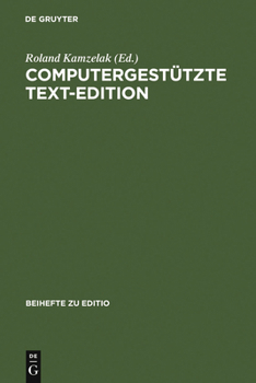 Hardcover Computergestützte Text-Edition [German] Book