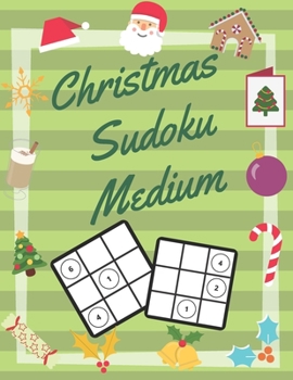 Paperback Christmas Sudoku Medium: 100 Pages With Sudokus On Medium Level - Solve And Relax - Large Print, Perfect Gift For Advent Time (125 Pages, 8.5 x 11) [Large Print] Book