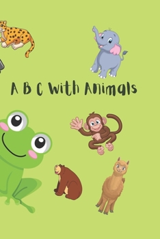 Paperback A B C With Animals Book