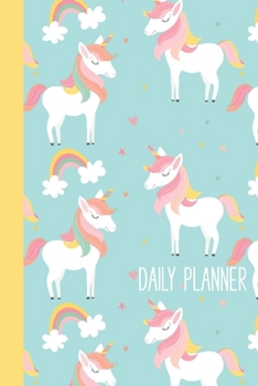 Daily Planner: Stylish Undated On-The-Go Schedule Organizer and Hourly Appointment Calendar with Notes, Gratitude, Wellness, and To Do List Sections | ... and Unicorn Pattern Cover Design in Teal Blue