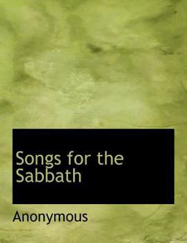 Paperback Songs for the Sabbath Book
