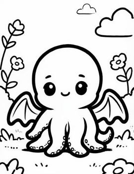 Baby Cthulhu’s Dreamland Coloring Book: Magical Clouds, Stars & Whimsical Dreams | Cute and Relaxing Fantasy Coloring Pages (Baby Cthulhu's Coloring Adventures Series)
