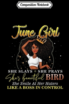 Composition Notebook: Womens June Girl Living My Best Life Women Journal/Notebook Blank Lined Ruled 6x9 100 Pages