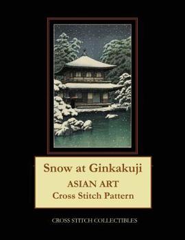 Snow at Ginkakuji: Asian Art Cross Stitch Pattern