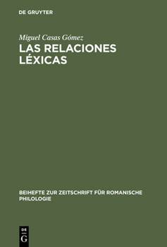 Hardcover Las relaciones léxicas [Spanish] Book