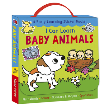 Paperback I Can Learn Baby Animals: 4 Early Learning Sticker Books! Book