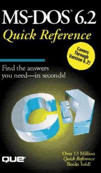 Paperback MS-DOS 6 2 Quick Reference Book