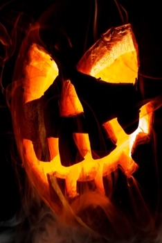 Creepy Halloween Pumpkin Lined Notebook: 110 Blank Lined (6x9) Pages to Jot Down Your Thoughts