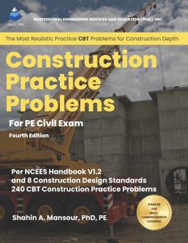 Paperback Construction Practice Problems For PE Civil Exam 4th Ed Book