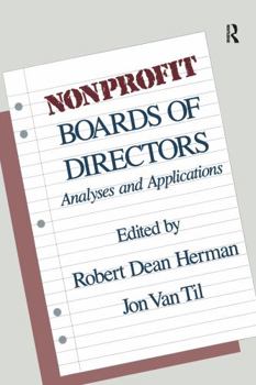 Hardcover Nonprofit Boards of Directors: Analyses and Applications Book