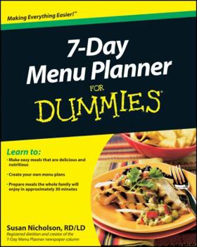 Paperback 7-Day Menu Planner for Dummies Book