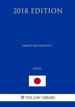 Paperback Family Register Act (Japan) (2018 Edition) Book