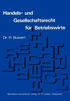 Paperback Handels- Und Gesellschaftsrecht Für Betriebswirte [German] Book