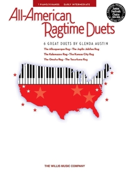 Paperback All-American Ragtime Duets: Nfmc 2024-2028 Selection 1 Piano, 4 Hands/Early Intermediate Level Book