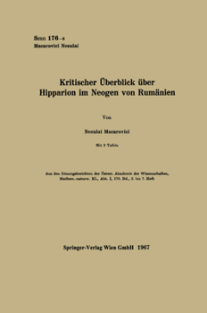 Paperback Kritischer Überblick über Hipparion im Neogen von Rumänien [German] Book