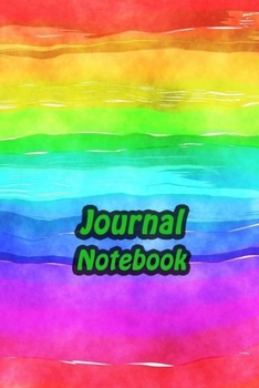 Paperback Journal Notebook: Rainbow Daily Journaling - Lined Paper Wide Ruled Notes Spark Your Imagination and Positive Thinking - Water Color Pai Book