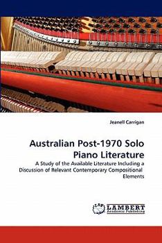 Paperback Australian Post-1970 Solo Piano Literature Book