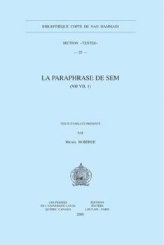Paperback La Paraphrase de Sem (NH VII, 1) [French] Book