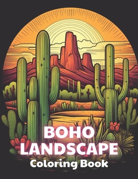 Paperback Boho Landscape Coloring Book for Adults: High Quality and Unique Colouring Pages Book