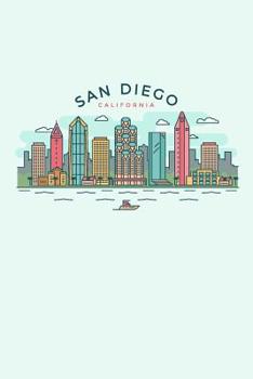Paperback San Diego California: 6x9 Graph Paper Notebook, 120 pages Book