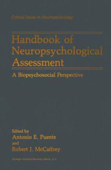 Paperback Handbook of Neuropsychological Assessment: A Biopsychosocial Perspective Book