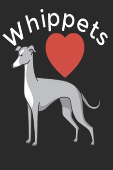 Paperback Whippets: Dog Walker Lover Whippet Book Notepad Notebook Composition and Journal Gratitude Dot Diary Book