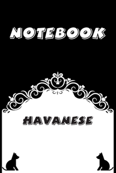 Paperback Havanese Notebook: Black and White notebook, Decorative Journal for Havanese Lover: Notebook /Journal Gift, Black and White,100 pages, 6x Book