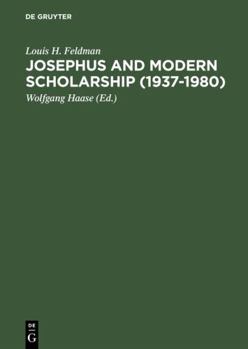 Hardcover Josephus and Modern Scholarship (1937-1980) Book