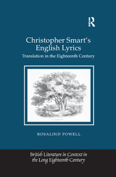 Paperback Christopher Smart's English Lyrics: Translation in the Eighteenth Century Book