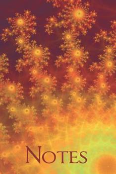 Paperback Notes: Swirling Sun Abstract Fractal Book