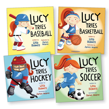 Hardcover Lucy Tries Team Sports Four Pack Book