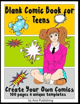 Paperback Blank Comic Book for Teens: Create Your Own Comics Book