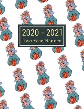 Paperback 2020-2021 Two Year Planner: Planner for Pretty Women Two Year Planner, Two Year Calendar 2020-2021, Daily Monthly Planner 2020 Size 8.5 x 11 Inch, Book