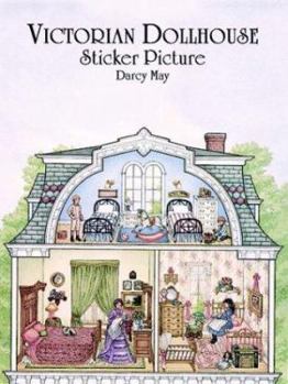 Paperback Victorian Dollhouse Sticker Picture Book
