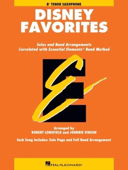 Paperback Essential Elements Disney Favorites for Tenor Saxophone Book