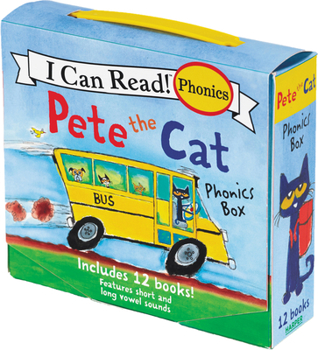 Paperback Pete the Cat 12-Book Phonics Fun!: Includes 12 Mini-Books Featuring Short and Long Vowel Sounds Book