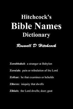 Paperback Hitchcock's Bible Names Dictionary Book