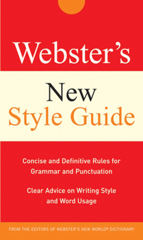 Paperback Webster's New Style Guide Book