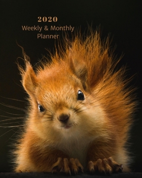 Paperback 2020 Weekly & Monthly View Planner: Squirrel 8"x10" (20.32cm X 25.4cm) 12-Month Notebook Calendar Schedule Organizer Book