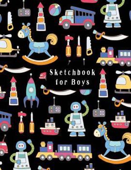 Paperback Sketchbook for Boys: Blank Pages, Sketch, Doodle and Draw Book