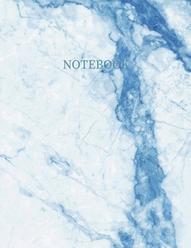 Notebook: Beautiful Blue Pastel Marble Notebook A4 Size College Ruled Blank Lined Cute Writing Notes, Diary, Journal  For Girls, Teens, Kids & School Students.