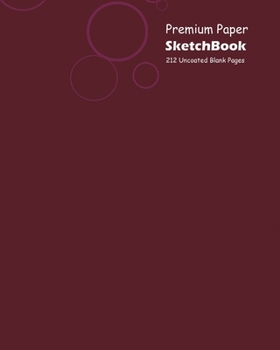 Paperback Premium Paper Sketchbook Large 8 x 10 Inch, 100 Sheets Ox-Red Cover Book