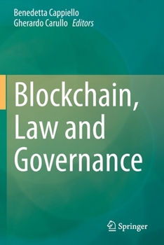 Paperback Blockchain, Law and Governance Book