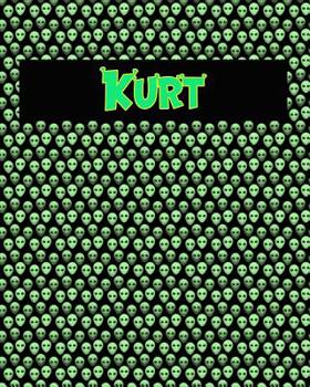 Paperback 120 Page Handwriting Practice Book with Green Alien Cover Kurt: Primary Grades Handwriting Book